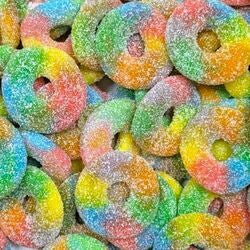 Anneau multicolore sucré