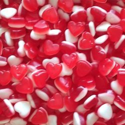 Petit coeurs fraise crème lisses 100g