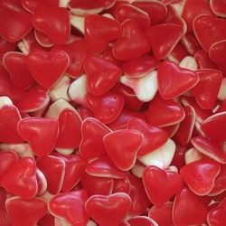 Coeur rouge et blanc lisses 100g