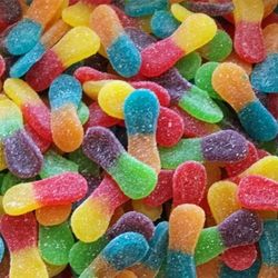 Mini langues multicolores sucrées 100g