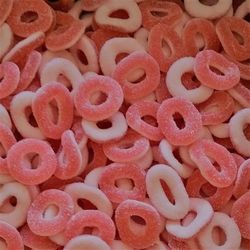 Anneaux sucrés goût FRAISE 100g