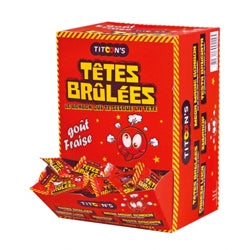 Têtes brulées Fraise part lot de 5